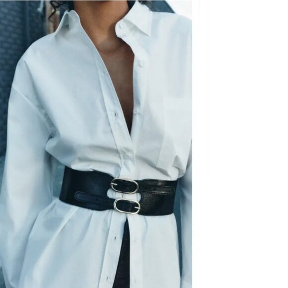 ZARA DOUBLE BUCKLE SASH BELT main image 7